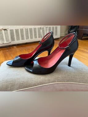 Audley London Black Leather Heels